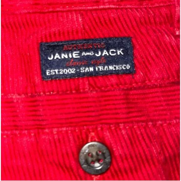 Janie and Jack Red Corduroy Pants Boys Size 5 New without Tags - Picture 3 of 4